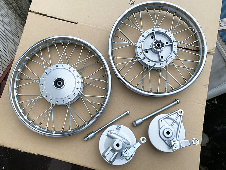 嘉陵建设48cc助力车钢圈轮毂总成