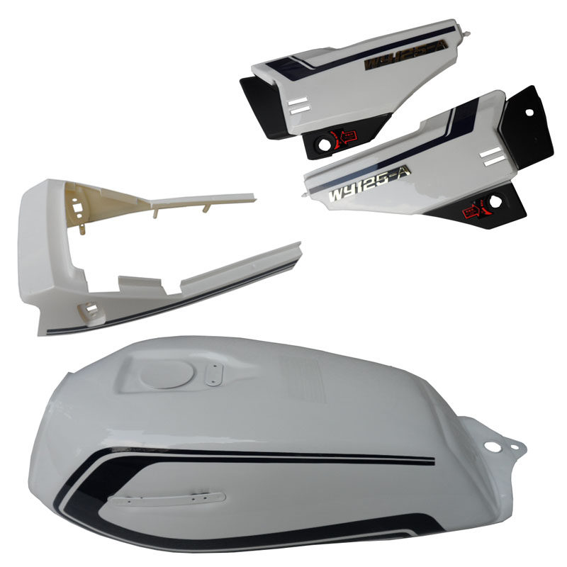 适用嘉陵钱江力帆本田WY125-A-C治安巡逻白色油箱 边盖/头罩|尾群