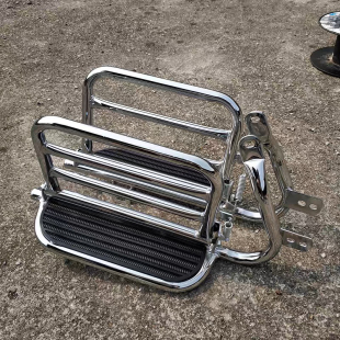 适用铃木太子GN125后货架豪爵HJ125 8E摩托车侧翻踏板翻板货架