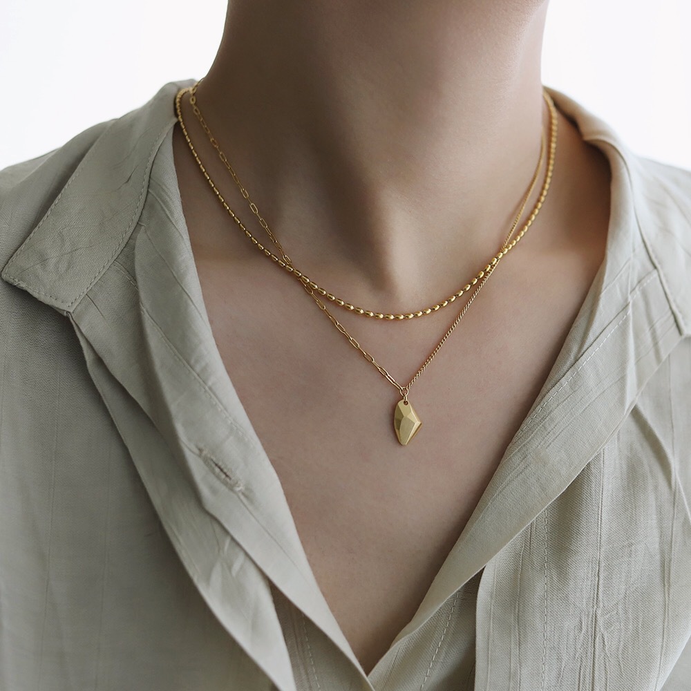 锁骨链项链鲸雨钛钢钛钢