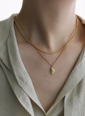 锁骨链项链鲸雨钛钢钛钢