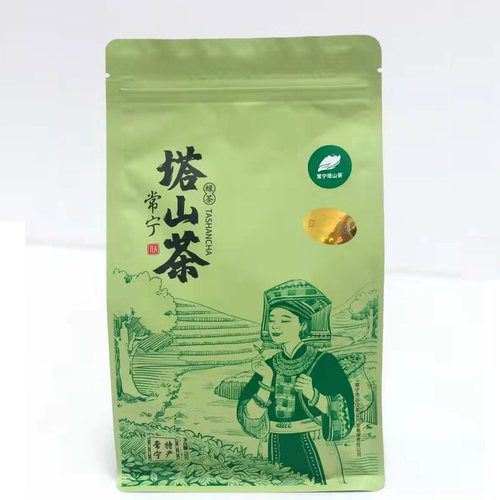 湖南正宗常宁塔山茶谷佳塔鼎红商务绿茶高山茶炒青绿茶毛尖自己喝