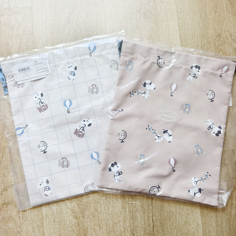 日本snoopy旅行系列收纳袋