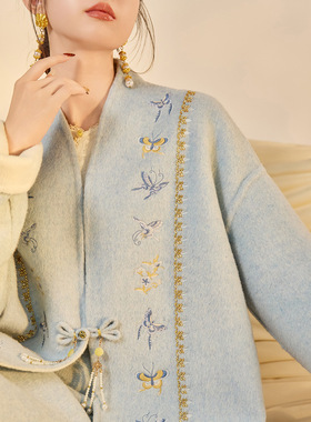 MID｜轻奢高级感｜国风新中式｜羊毛双面呢外套&半裙套装女春秋冬