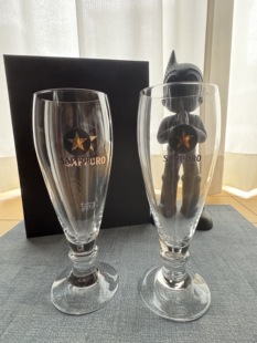 三宝乐札幌啤酒高脚杯啤酒杯对杯礼盒装日本产