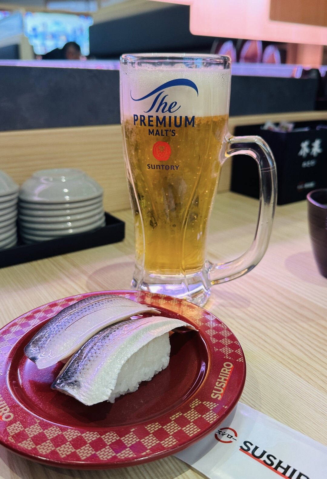 国现日本三得利万志寿司郎同款经典扎啤杯日本进口啤酒杯380ml