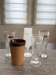 现货实拍稀有款日本SUNTORY三得利MALT'S啤酒杯拉格杯5件套装