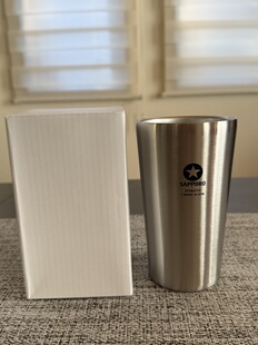 现货实拍稀少款SAPPORO限量合作款双层三宝乐不锈钢保温啤酒杯