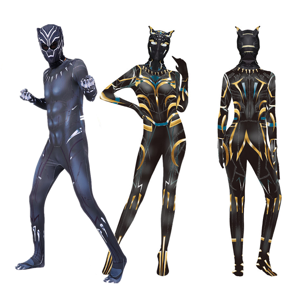 漫威英雄女黑豹2紧身战衣cos万圣节儿童服装复仇者联盟连体套装