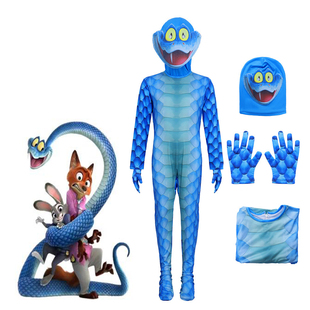 疯狂动物城Gary盖瑞蛇朱迪尼克cosplay造型儿童舞台表演服 装