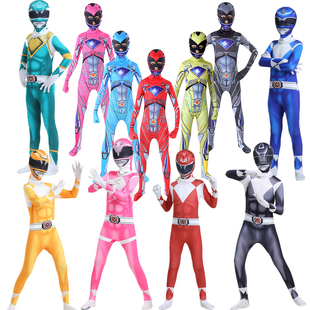 恐龙战队霸王龙皇白虎连者万圣节连体儿童衣服cosplay二次元 动漫