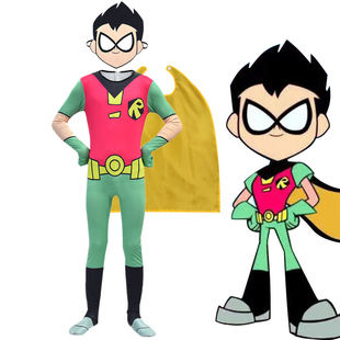 2024新款cosplay儿童Teen Titans GO!少年泰坦出击圣诞连体衣服男