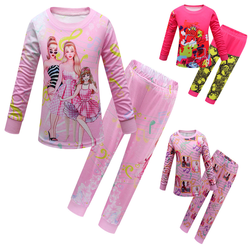 芭比娃娃(Barbie)粉女孩睡衣