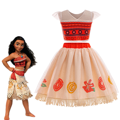 莫阿娜服装moana公主裙毛伊草裙