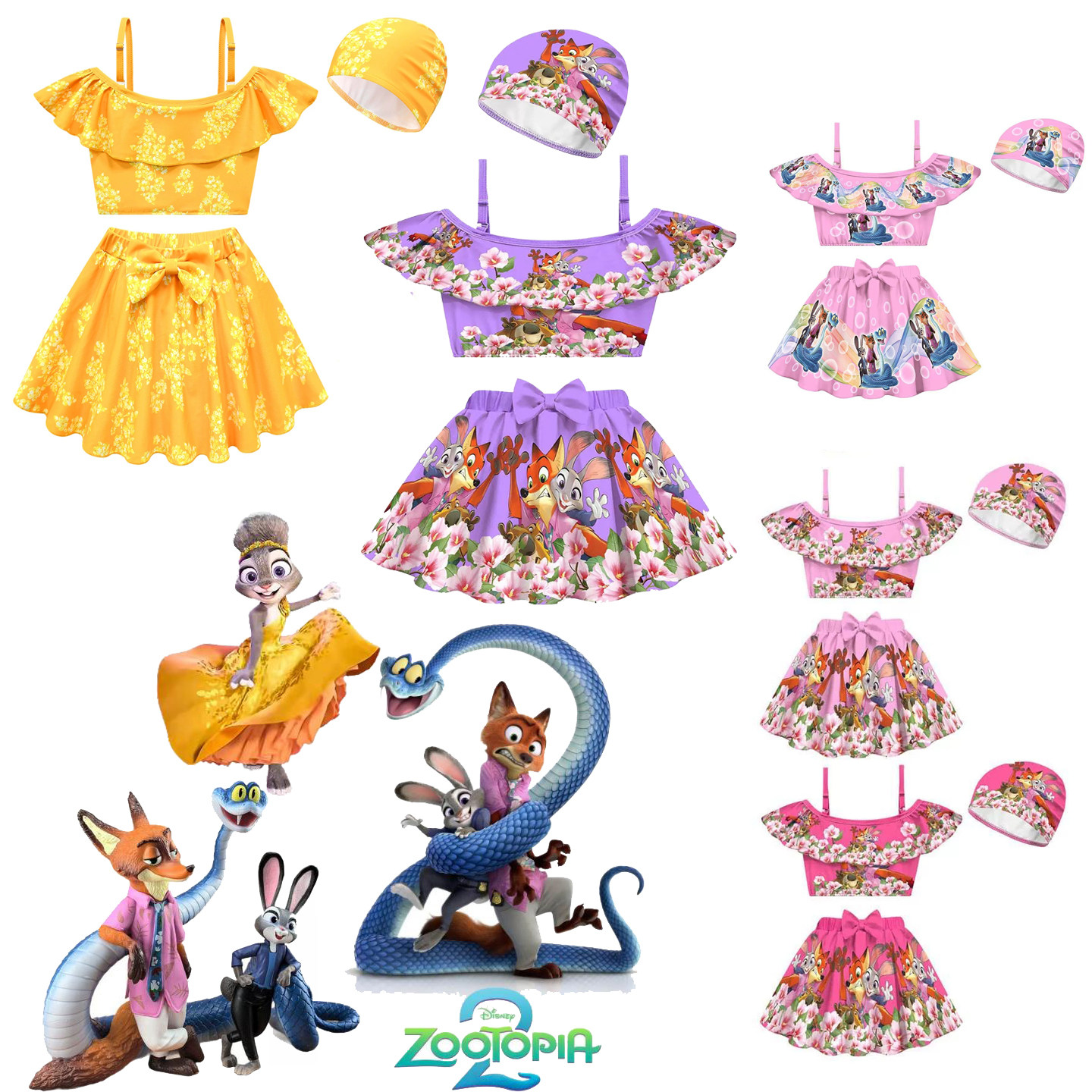 疯狂动物城2儿童泳衣女孩分体游泳衣女童宝宝中大童2026新款装备