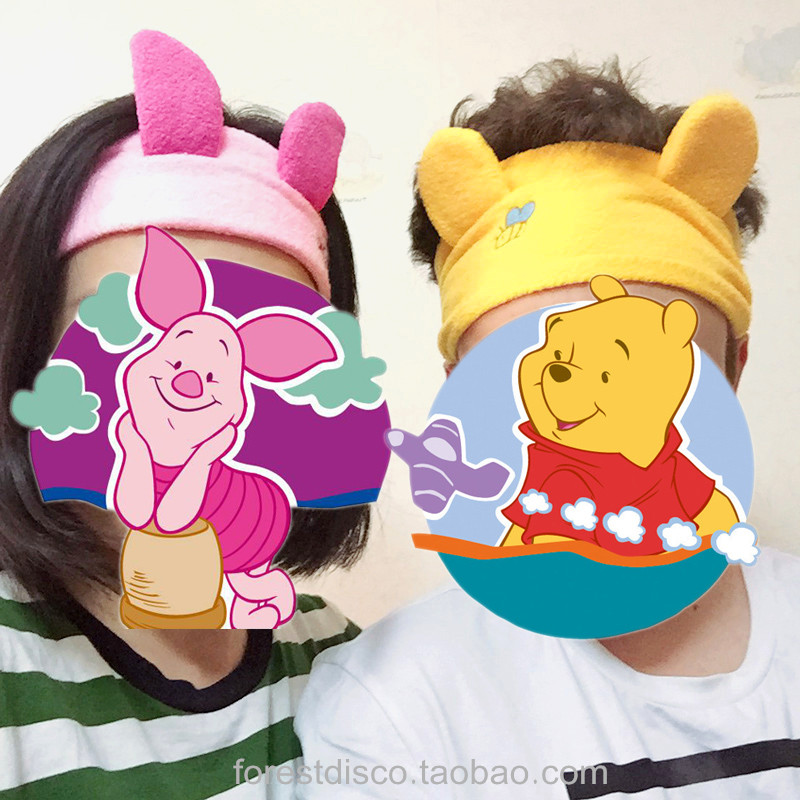 发带洗漱维尼卡通发圈小猪皮杰