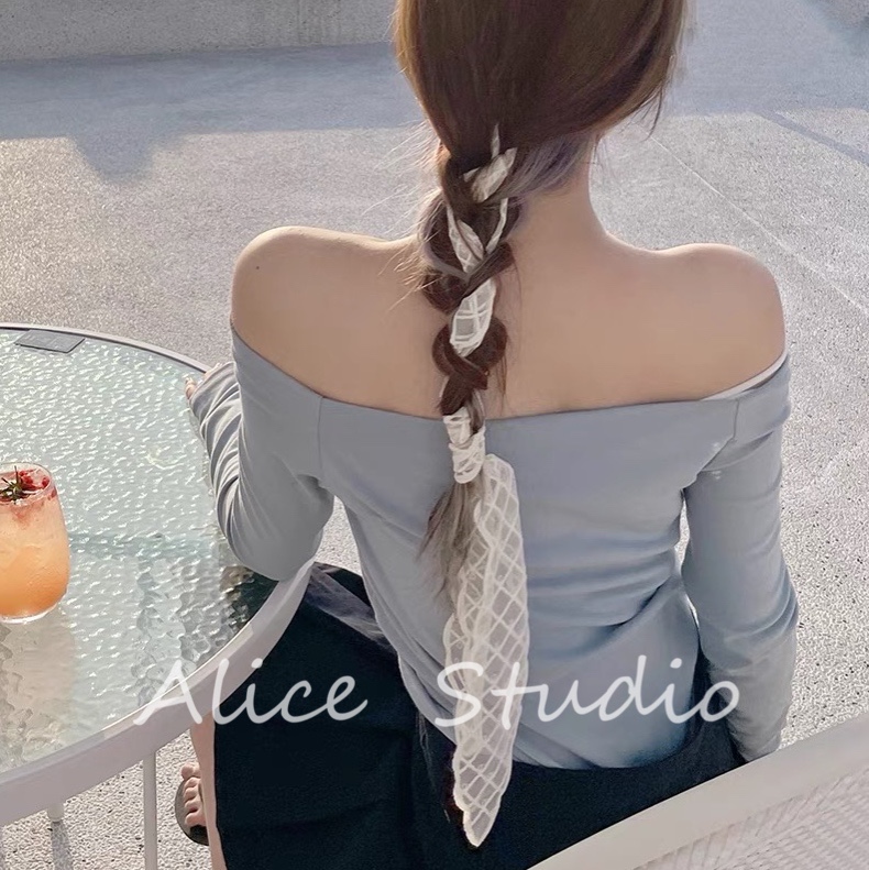 芭蕾丝带蝴蝶结发带女绑发飘带丝巾头饰网红新款扎马尾百搭头绳