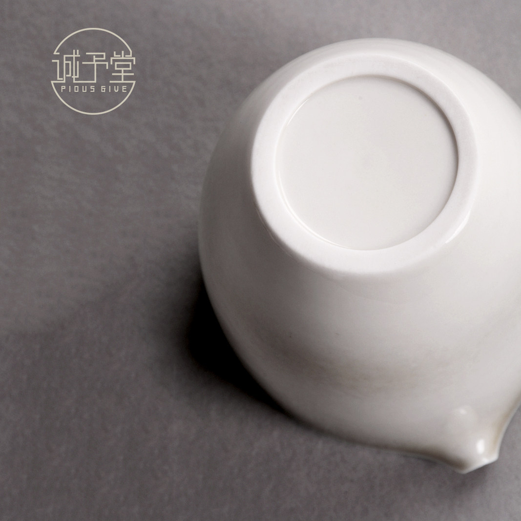 公道杯陶瓷分茶器灰色青灰釉创意茶海手工日式功夫茶具粗陶公杯