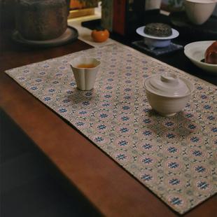 礼品织锦茶席蜀锦茶垫复古文艺素雅茶道零配桌旗干泡喝茶茶布桌垫