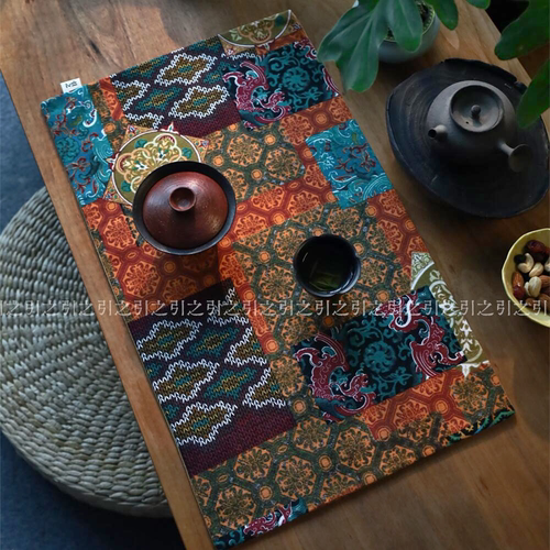禅意复古小茶席引之高端质感茶垫