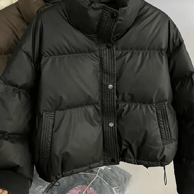 韩系短款羽绒棉服2025冬季新款时尚小个子设计感小众加厚保暖外套