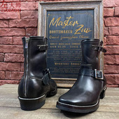 左大师1664 2G8英寸Guidi马屁股极限收腰工艺拉链软工程师靴