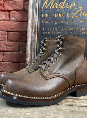 左大师1693JQ-1-2GCFS Wany Commandr牛皮双线外翻工艺复古工装靴