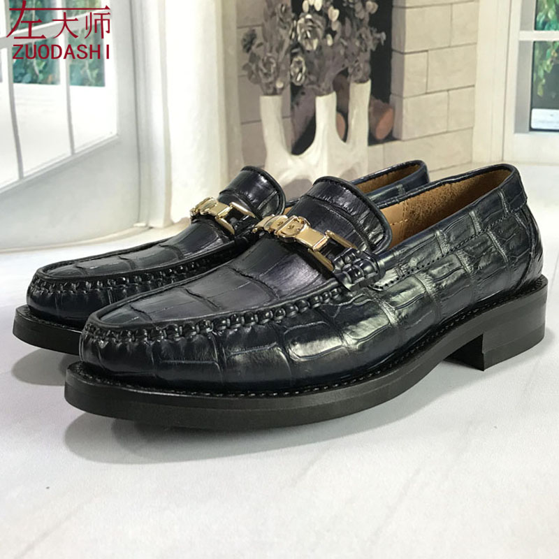 左大师固特异鳄鱼皮乐福鞋