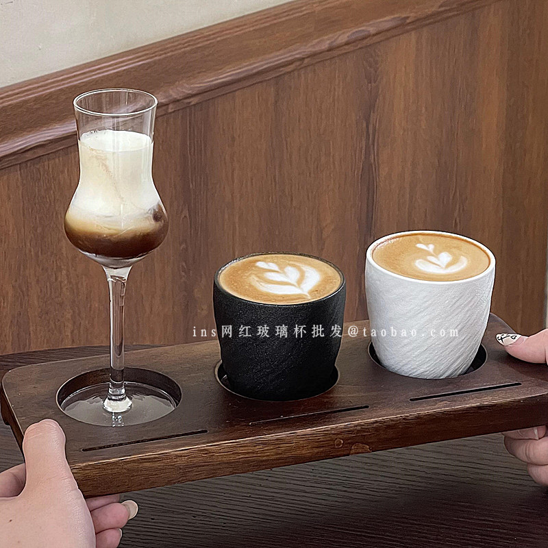 日式复古石纹手冲咖啡杯