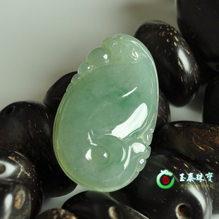 A货翡翠吊坠冰种满绿鱼龙缅甸玉器原石玉佩项坠天然老坑翡翠挂件