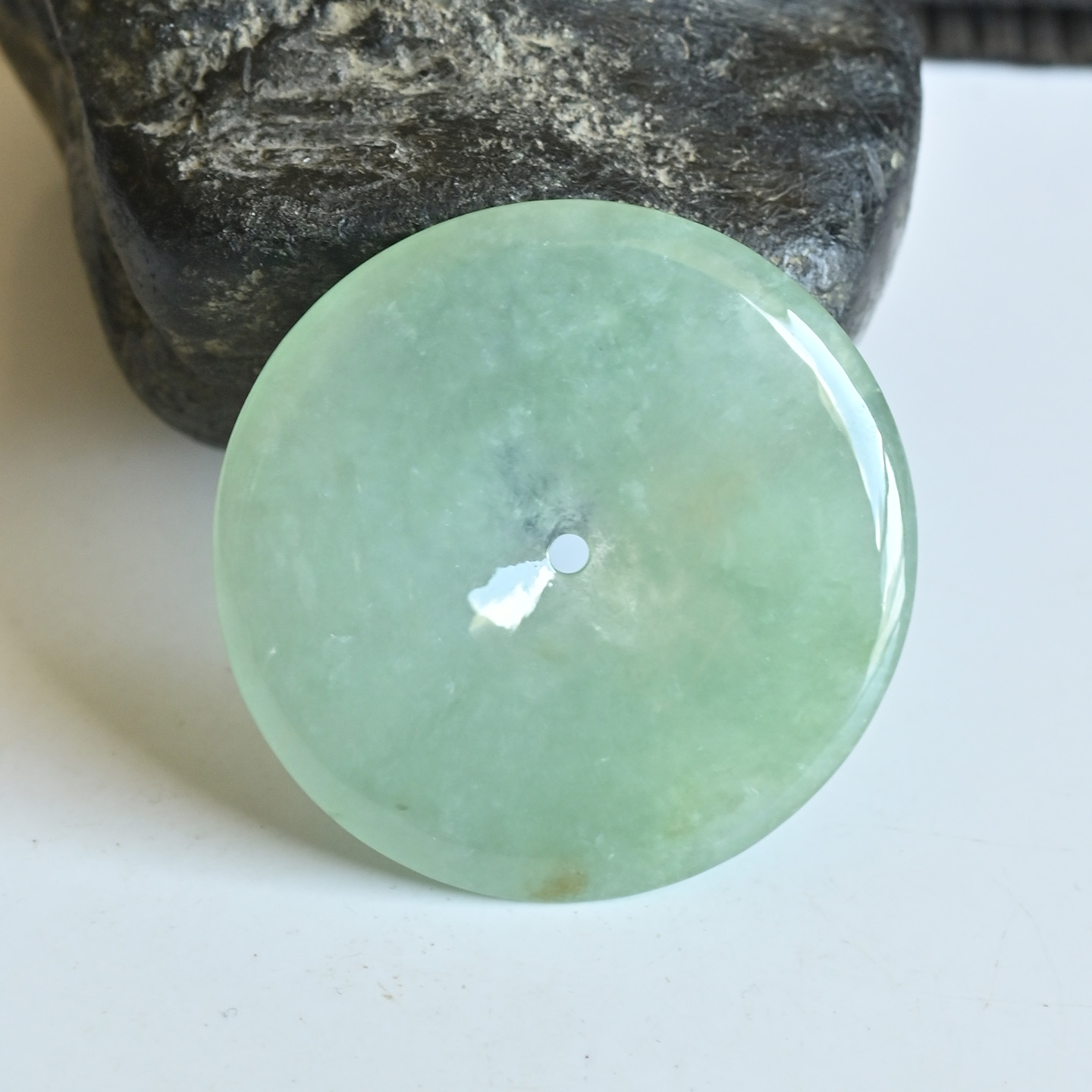 清仓A货翡翠平安扣吊坠冰种满绿洒金玉扣情侣款天然缅甸玉器怀古