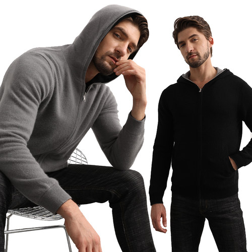 针织衫外套加厚两面穿羊绒开衫