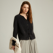 RP2002L 外套针织开衫 kangra 德凯佳山羊绒拉毛简约纯色长袖