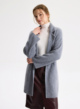 di kangra/德凯佳羊毛女装开胸中长款外套S25-1080