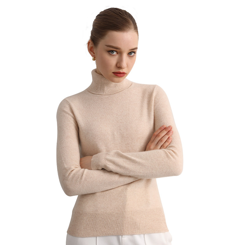 秋冬山羊绒衫高领套头薄打底毛衣女短款修身针织衫时尚百搭