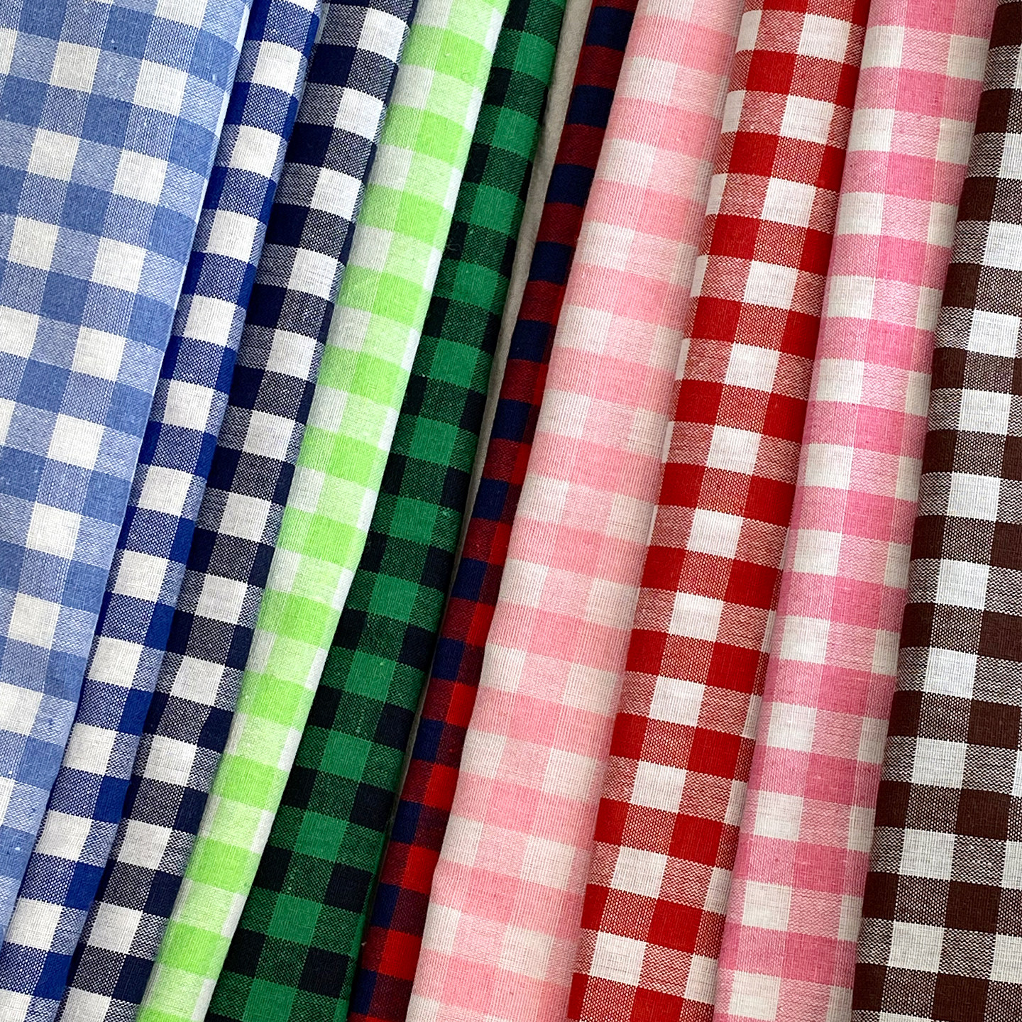 色织拼色格子服装手工面料