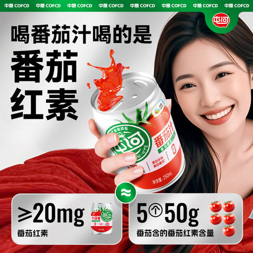 屯河番茄汁250ml果蔬汁无添加剂