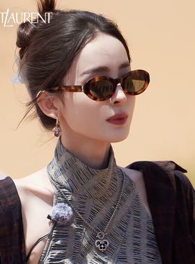 YSL圣罗兰墨镜女娜扎同款SL M136/F椭圆形轻板材百搭窄框太阳眼镜