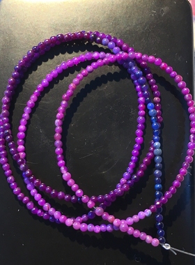 结缘迷你皇家紫全玉化渐变项链