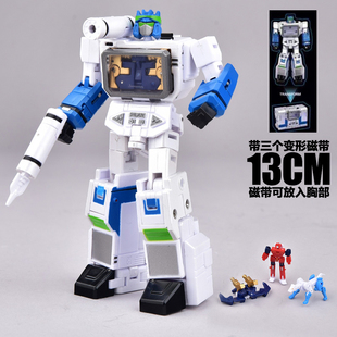 变形玩具SD01B白色精涂版声波小比例带磁带13CM带替换手机器模型