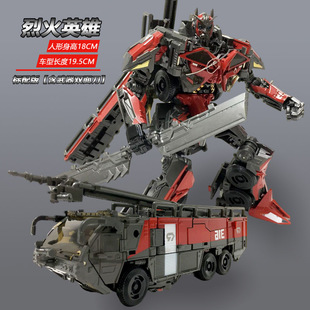 百微御天敌TW1024烈火英雄电影SS61消防车机器人模型可变形玩具