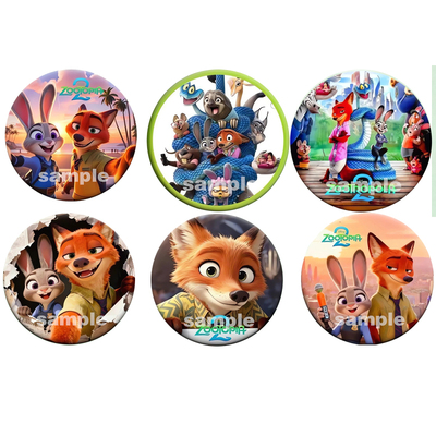 疯狂动物城镭射吧唧58MM马口铁徽章周边收藏勋章学生礼物周边谷子