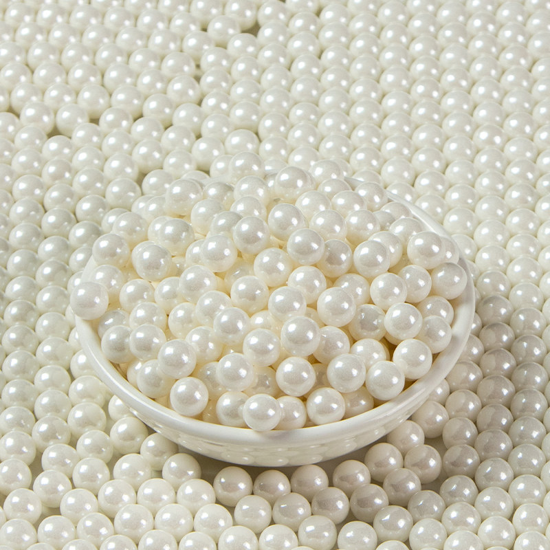 白色珍珠糖珠甜甜圈蛋糕装饰彩色针可食用烘焙面包冰淇淋蛋糕专用