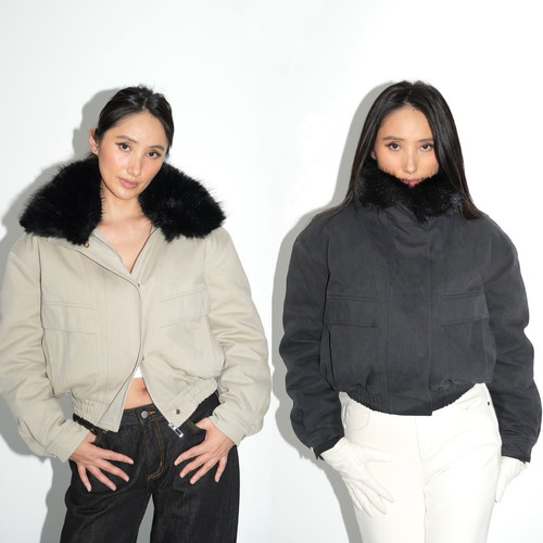 WellD 箱式短款Bomber Jacket 重磅！立体裁剪飞行员夹棉防风外套