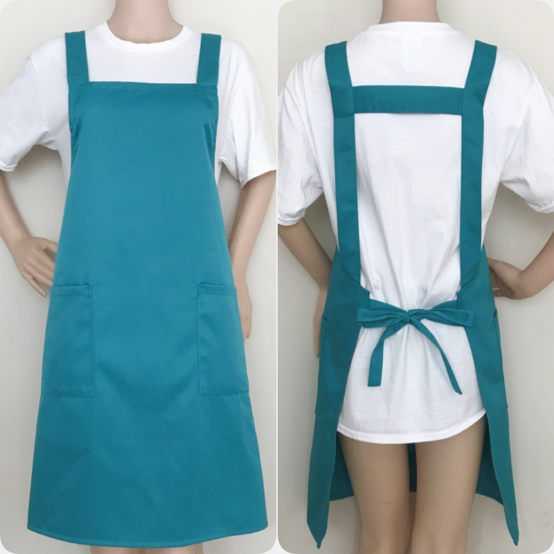 马卡龙系列围裙定制美甲美容会所工作服奶茶服装店服印字绣logo