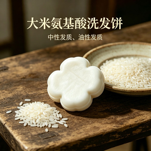 控油蓬松清洁大米氨基酸洗发饼