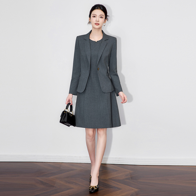 秋冬新款职业修身收腰西装外套