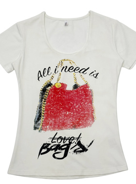 瑕疵款|古早韩单千禧辣妹复古休闲印花棉弹舒适白色短袖T恤