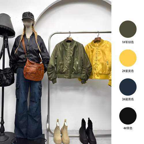 外贸单｜巴恩风美式复古中性工装棉服飞行员夹克