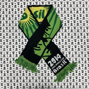 孤品 外贸街头休闲学院运动棒球足球滑板毛线流苏围巾4